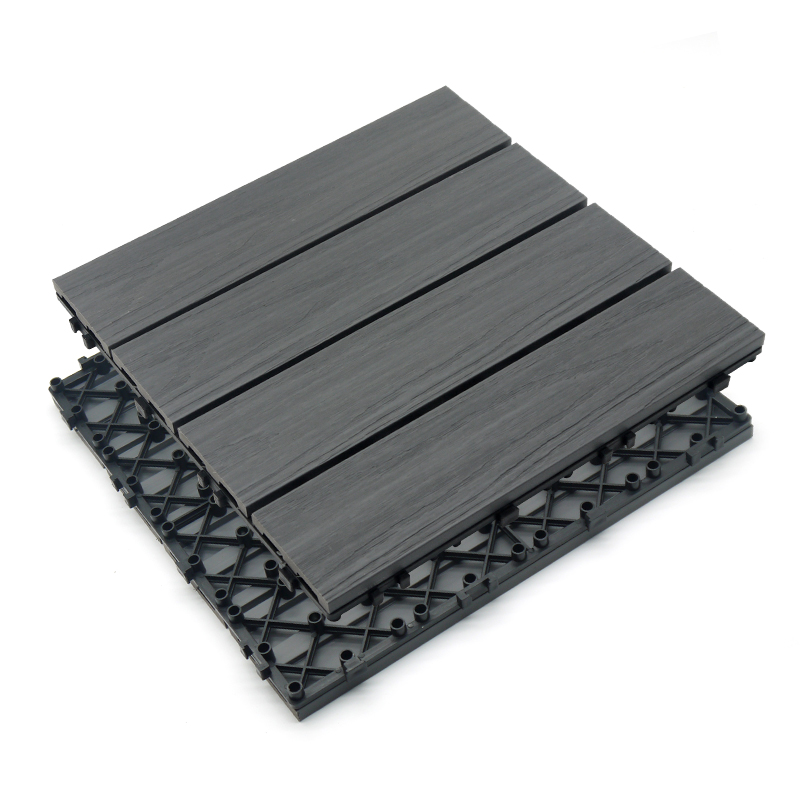 Fabricante: piso exterior impermeable y resistente a los rayos ultravioletas, azulejos WPC DIY, azulejos de baño chinos compuestos de madera y plástico