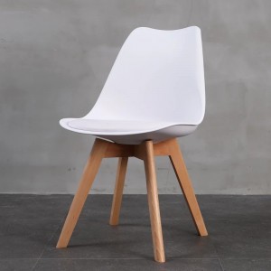 Silla de cena de plástico moderna moderna al por mayor restaurante silla de plástico colorida silla de acrílico y un cojín suave