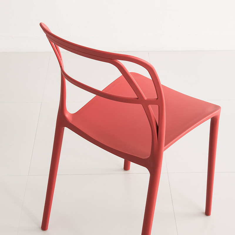 Diseño moderno colorido silla de comedor de plástico para salón de plástico para salón sin brazo sin brazo
