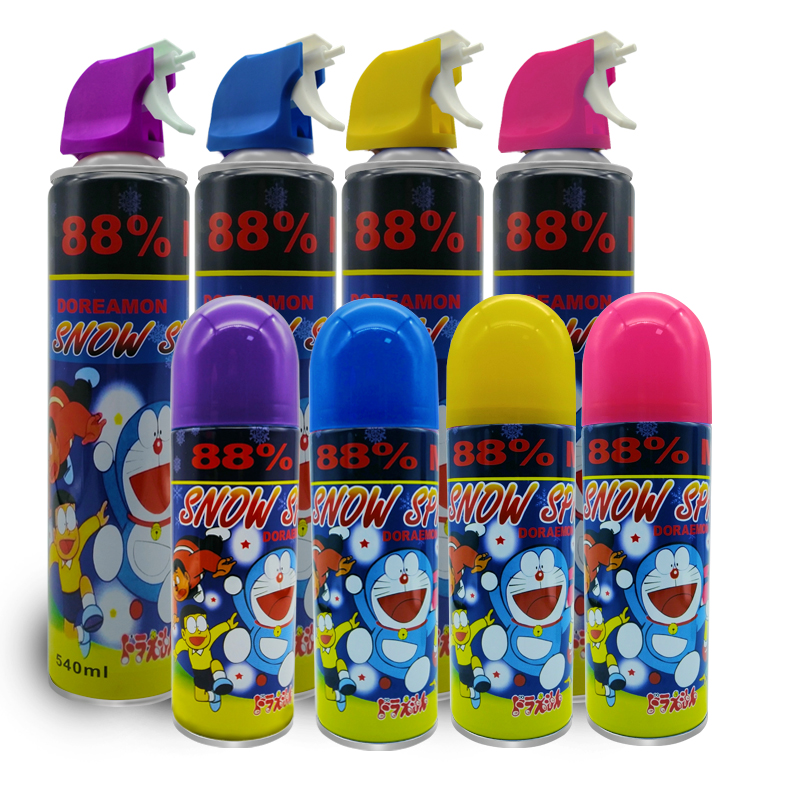 Doraemon Spray Fiesta de spray de espuma Spray denieve volador denieve