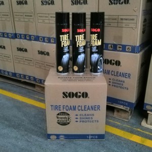 Limpiador de espuma de brillo deneumáticos para limpiador de automóvil