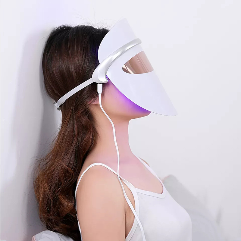 2022 Terapia de luz de máscara facial LED, Terapia de luz de 7 LED Facial Skin Care de cuidado de la piel - Luz roja azul para máscara de fotón de acné - Tecnología PDT de Corea para la reducción del acné