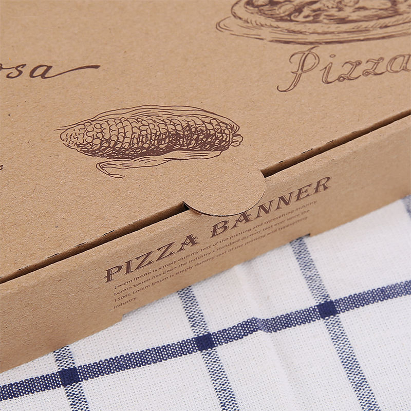 Caja de pizza de rectángulo de China de 7/9/12 pulgadas, caja personalizada biodegradable para pizza