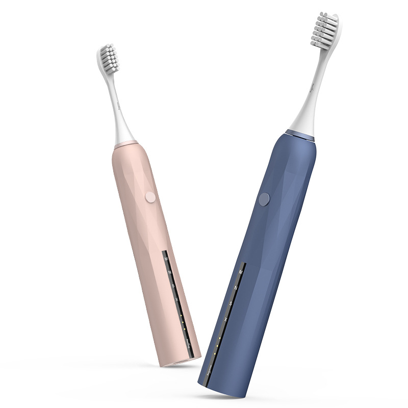 Cepillo de dientes eléctrico sónico de blanqueamiento profesional en 3D, cepillos de dientes eléctricos recargables para adultos yniños, temporizador inteligente incorporado, limpieza de cepillos de dientes impermeables, bulto rosa blanco