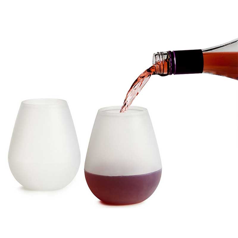 Copas de vino de silicona al aire libre tazas de silicona inquebrantables para un picnic de viaje