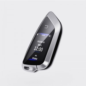 Clave de automóvil LCD inteligente, entrada sin llave sin llave, llave de automóvil púrpura bloqueo automático&desbloqueo arrancador de automóvil remoto, accesorios anti -robo de reemplazo de llave llave, pantalla del logotipo de ve...