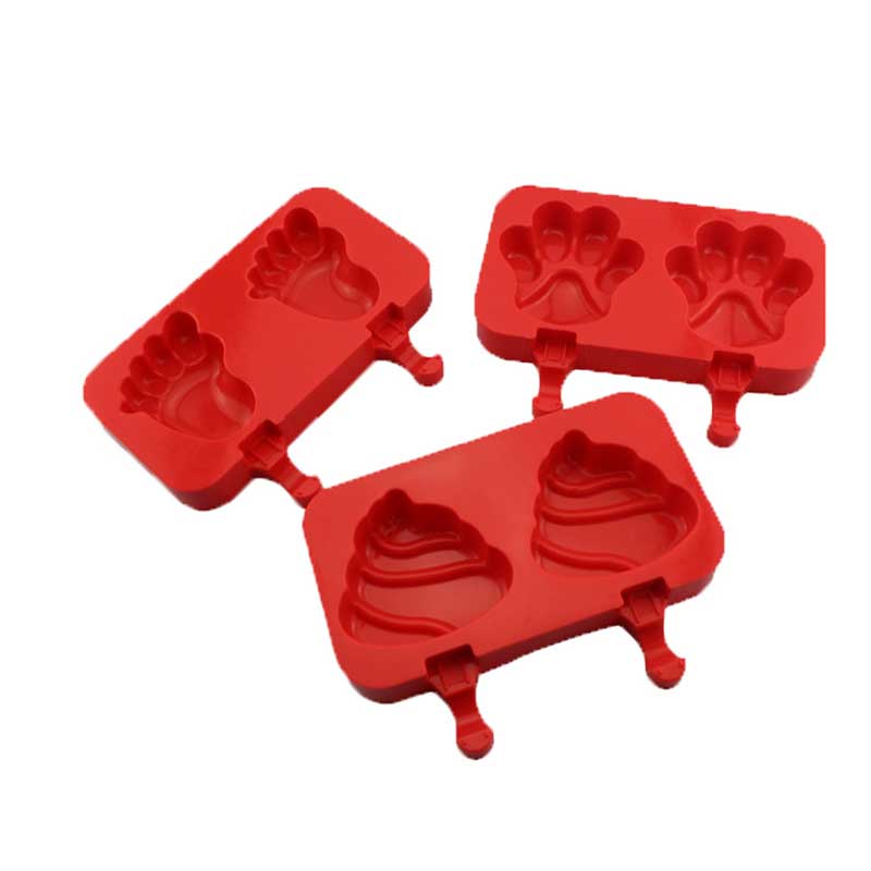 Moldes de helado Gadget Gadget Diy Silicone Silicone Kids Bandeja de helado Bandeja de helado fácil de limpiar 2 o3 Cavidades Forma de cartón