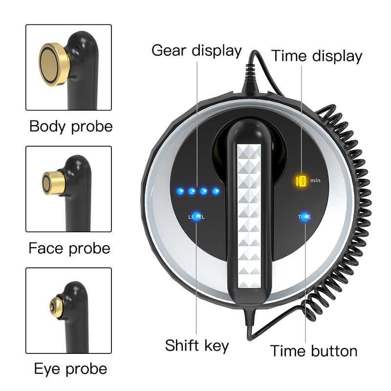 Máquina de apriete de la piel y la piel del cuerpo de radiofrecuencia RF, reduzca las arrugas, el acné, las bolsas de los ojos hinchazón, el levantamiento de la piel del cuerpo, mejoran la piel elasticit profesional para el hogar de la piel RF Dispositivo anti -envejecimiento - Efectos del salón