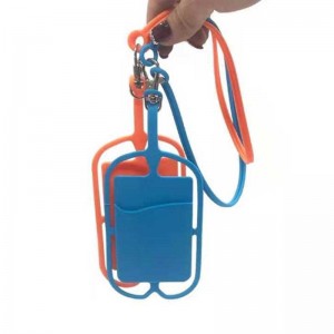 Soporte de teléfono de teléfono de múltiples colores Teléfono celular Cetas de teléfonos Capacitación de la caja del teléfono celular con bolsillo de bolsillo Silicona Strapsilicone Strapsilicone Soporte de teléfono móvil del te...