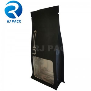 Bolsa de fondo plana resistente a losniños con ventana