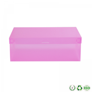 Embalaje de la pantalla de almacenamiento de zapatería plegable de plástico plegable de plástico transparente personalizado