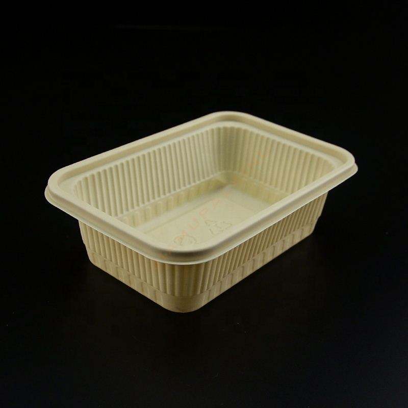 Para llevar al almidón de maíz biodegradable lonchera desechable bento