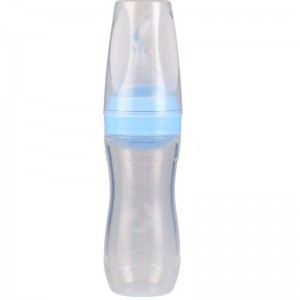 100% Food Silicone Spoon Squeeze Pasta de arroz Botella de alimentación para bebés Silicona Niños para bebés Alimentando Paceta de fruta Botella