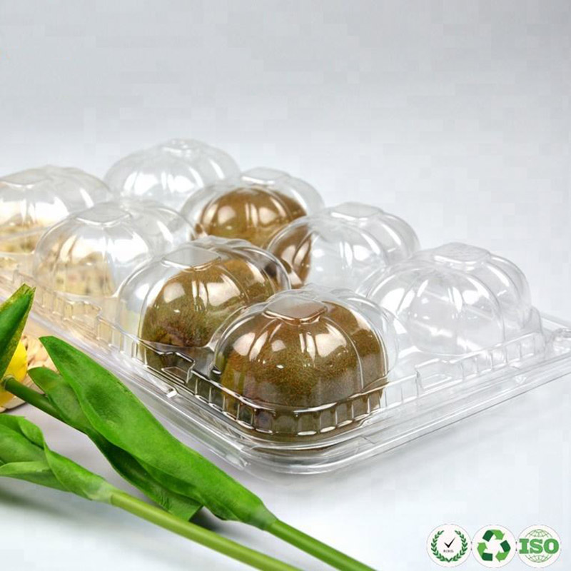 Grado de alimentos contenedor de fruta de plástico transparente transpirable para kiwi