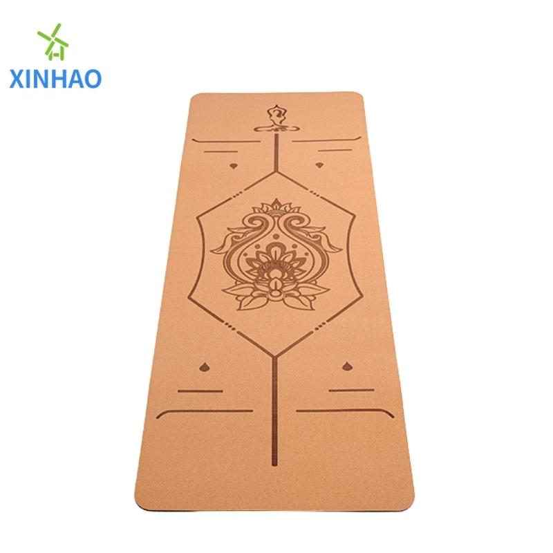 Amazon Mat de yoga de Cork TPE Wholesale, 4 mm/5mm/6mm/8mm tpe tpe corchono deslizante de yoga, logotipo o impresión personalizado