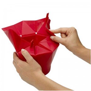 Herramientas de cocina para el hogar Diy Herramientas de silicona plegables Popper Popper Towl Silicona de grado de comida fácil de limpiar tazón