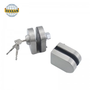 Sobre el doble oscilante de vidrio para vidrio a vidrio deslizamiento con llaves de seguridad de acero inoxidable.