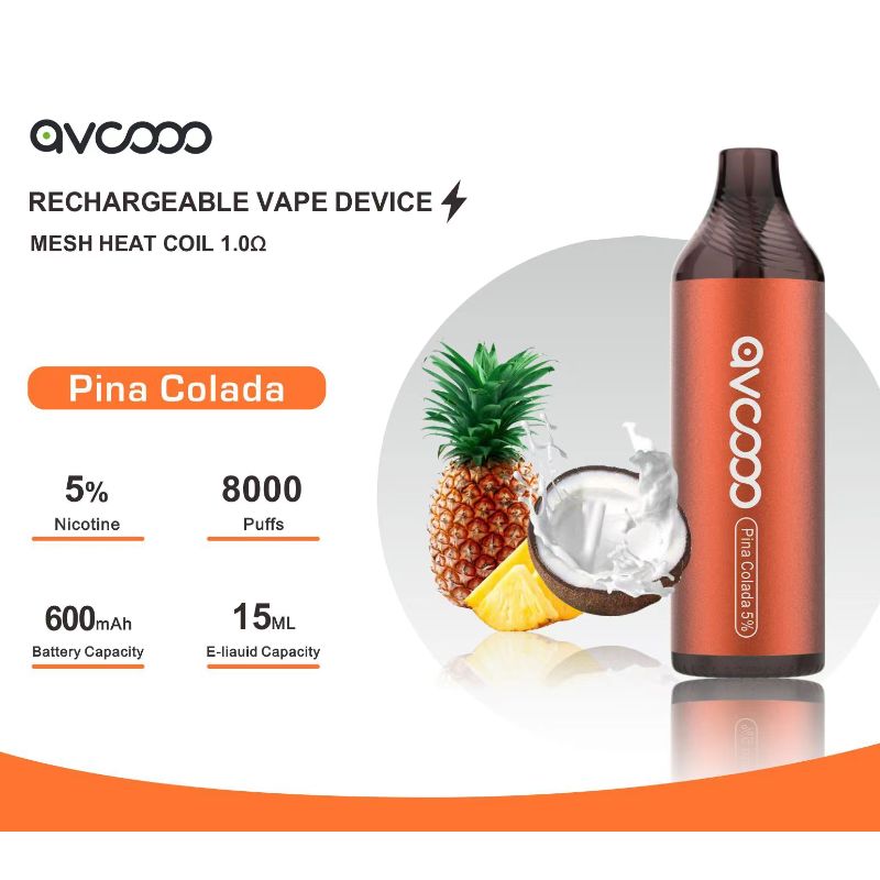 AvCooo dispositivo de vape recargable 8000 bocanadas