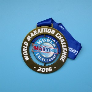 Diseño personalizado Medalla de spin de la maratón de diseño mundial