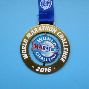Diseño personalizado Medalla de spin de la maratón de diseño mundial