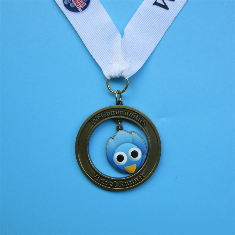 Premio de medalla de animales deportivos personalizados de medallas de metal para colgadores 3D