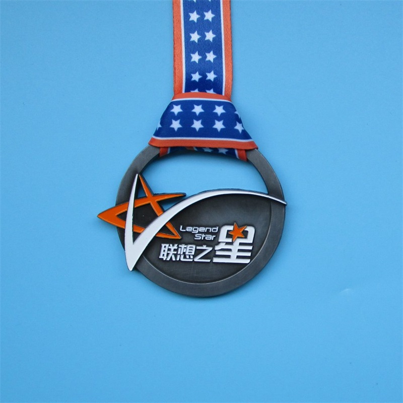 Medalla de finalizador Medalla de metal hueco esmaltado suave