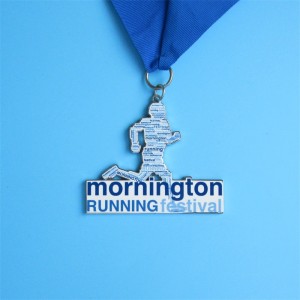 Premios del festival medallas plateadas brillantes