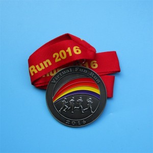 Medallas de eventos virtuales antiguos chapados medallas 3D Rainbow