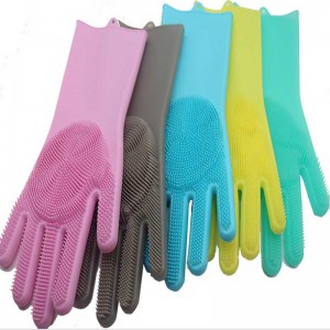 Guantes de limpieza de cocina Guantes de goma de goma Guantes de goma para lavar platos para lavavajillas de guantes de silicona,