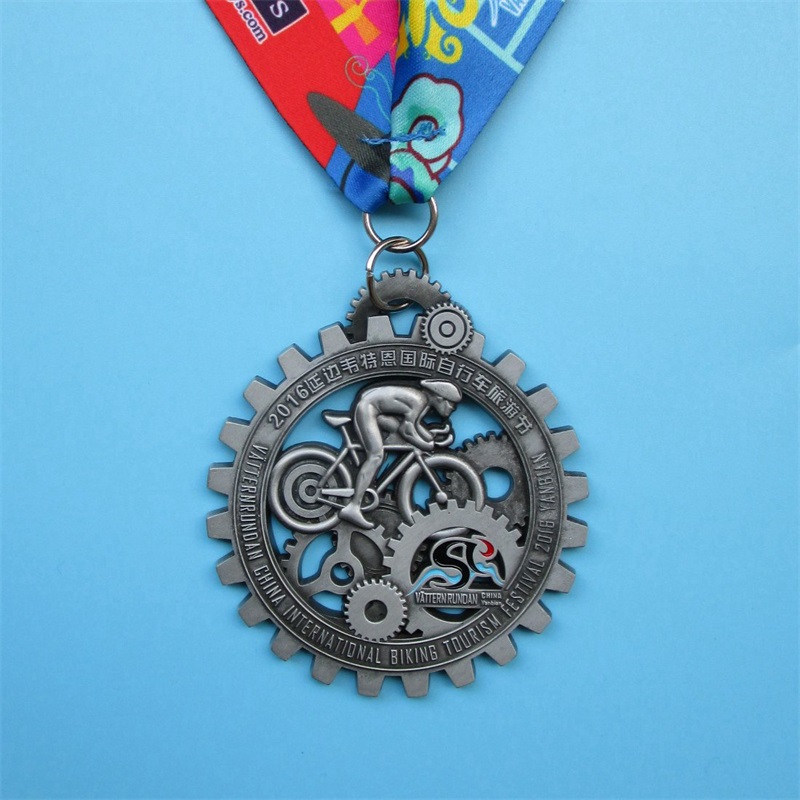 Medallas de ciclo de collar de medallón personalizado medallas estereoscópicas 3D