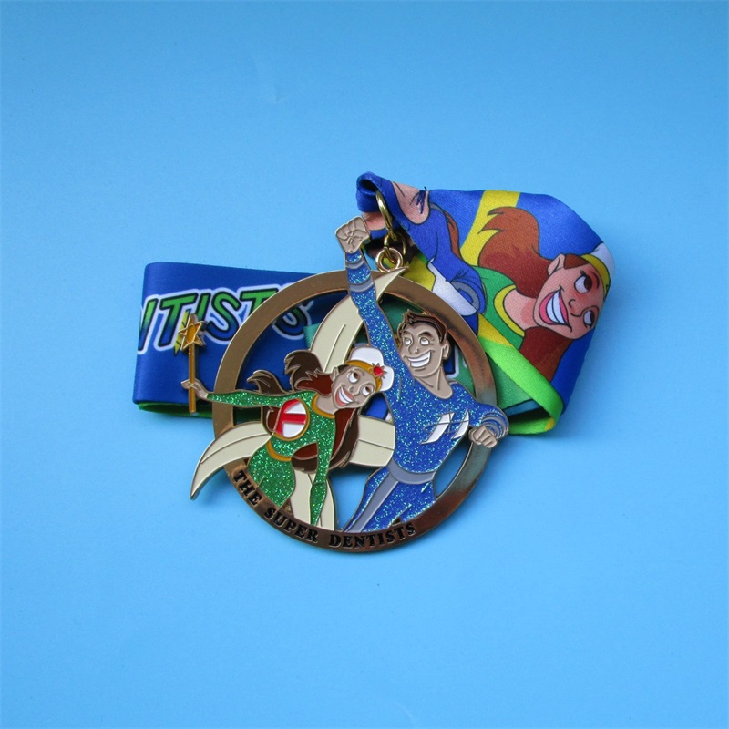 Medales deportivas Medallas de metal de caricatura de caricatura de medallas para vender
