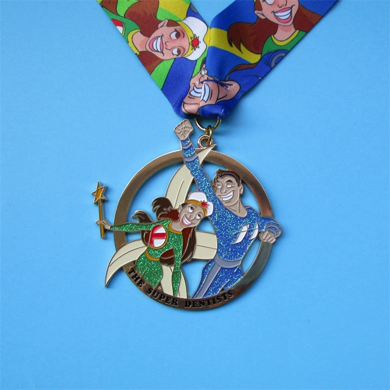 Medales deportivas Medallas de metal de caricatura de caricatura de medallas para vender