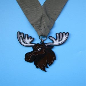 Diseño especial de medallón personalizado Su propia medalla de aleación deportiva con cordón