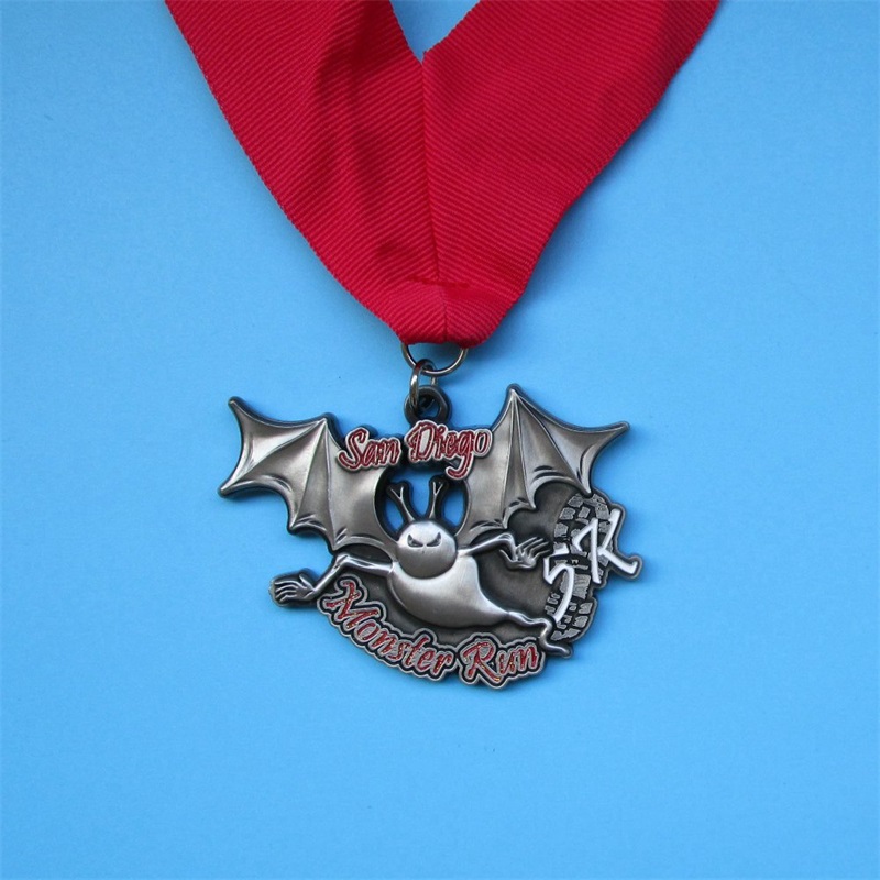 Medallas de fundición de aleación de zinc diseña tu propia medalla de aleación deportiva con medallón de cordón