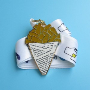 Medallas de metal con brillo personalizado Medalla deportiva Virtual Run