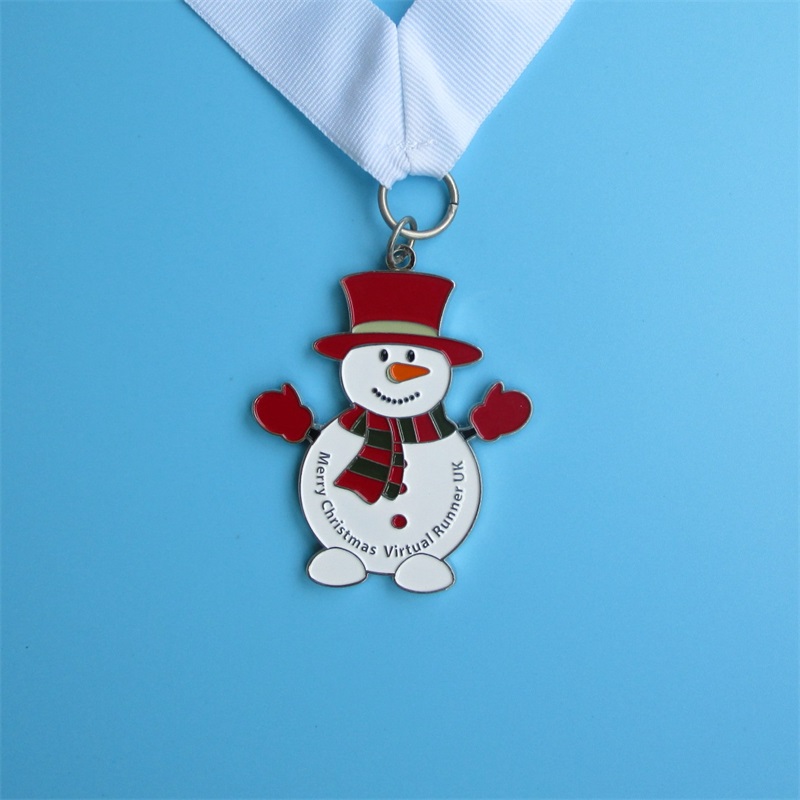 Diseño profesional gratuito Regalo de metal de Navidad Medallón Medallón Medalla deportiva