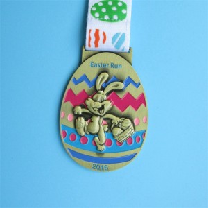 Medallas de metal animal 3d Holiday Running Medlas