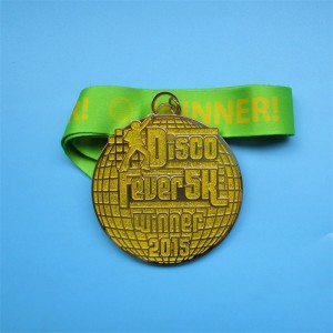 Medallas de metal animal 3d Holiday Running Medlas