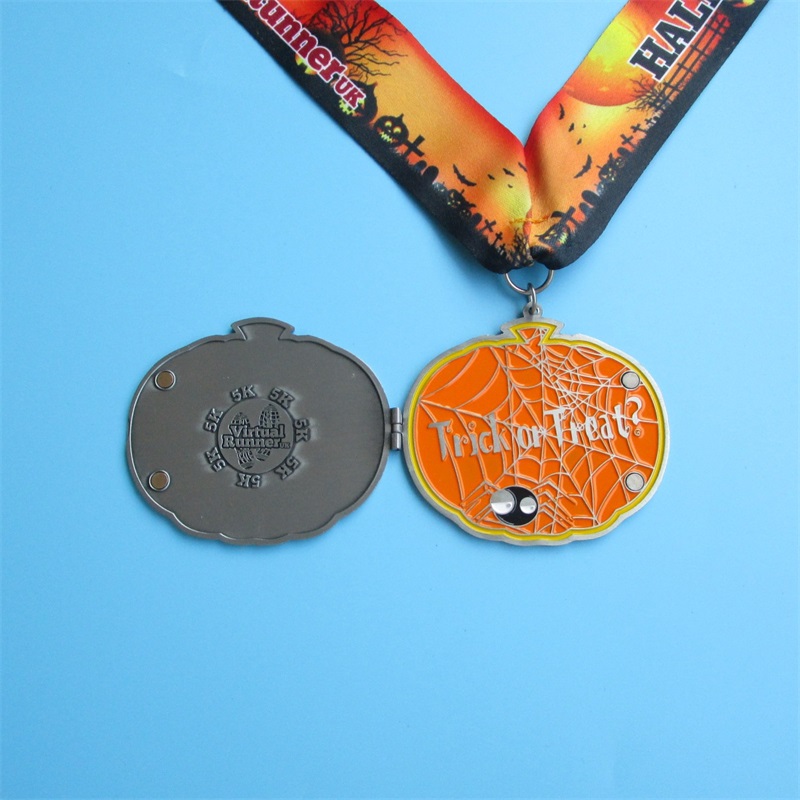 Regalonavideño Halloween Festival de Pascua de la Pascua Medallas de metal plegable de almejas