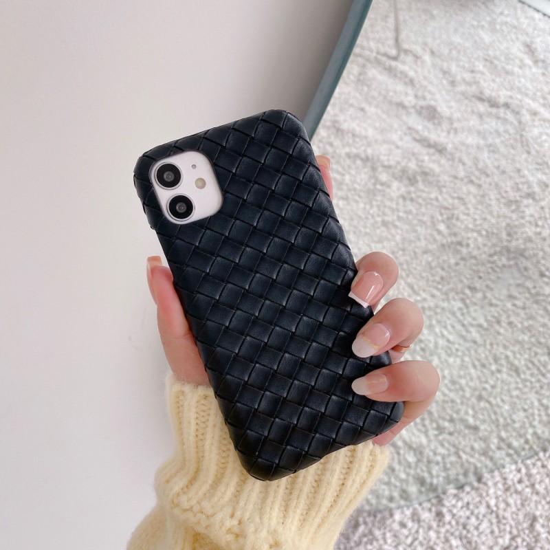 Case de cuero protector adecuado para Apple, Samsung, Huawei, Oppo y otros teléfonos móviles. Case de teléfono móvil tejido a mano pura, varios colores
