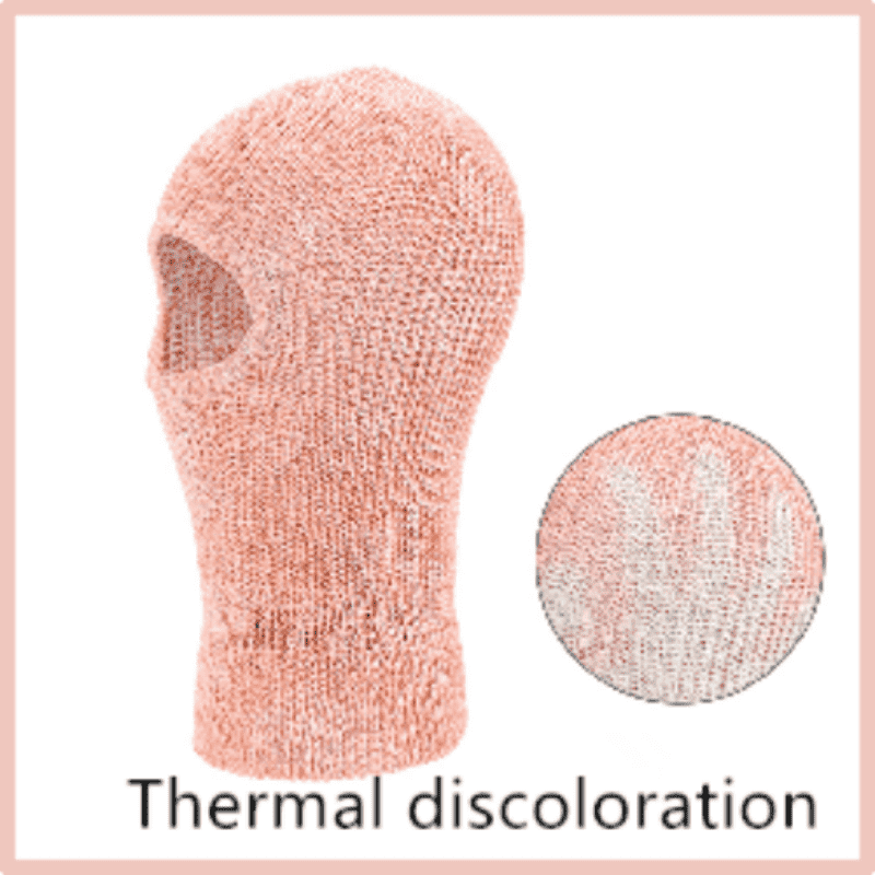 Sombrero de punto termocrómico