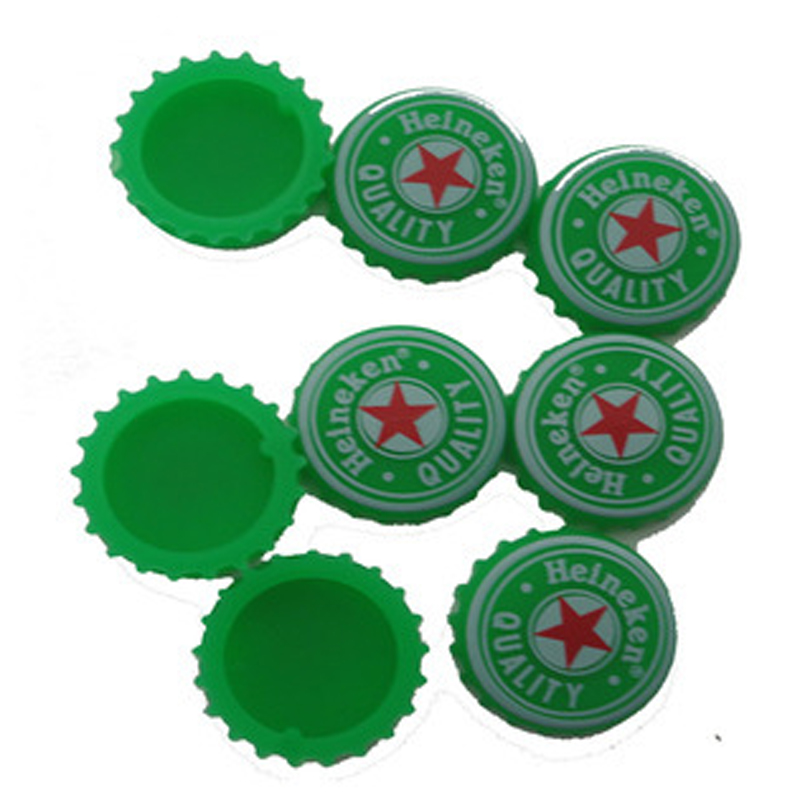 Diseño personalizado Logo debilitado Silicona Redonda Botella Botella Boteros Capa