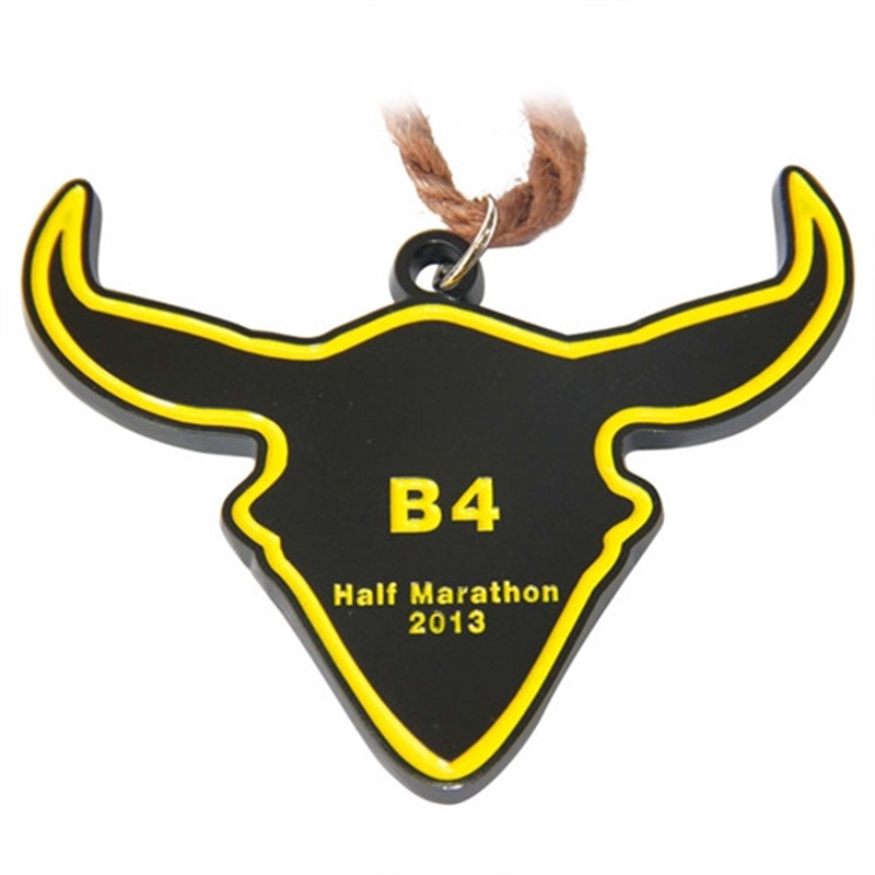 Diseñe su propio maratón de premio de oro en blanco de aleación en blanco.