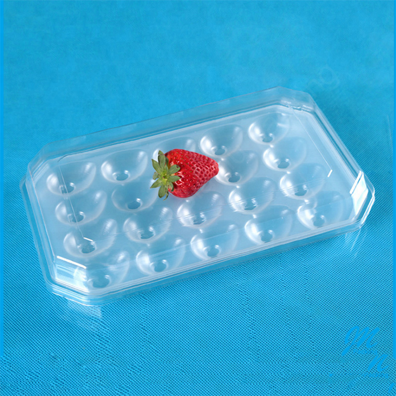 Caja de contenedor de envasado de bandeja de plástico transparente de plástico transparente al por mayor con tapa