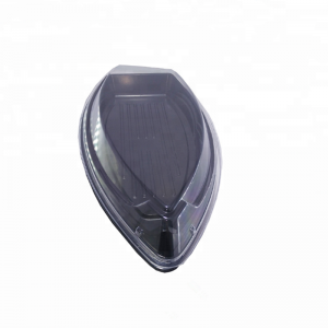 Embalaje de caja de pastel de bandeja de sushi de plástico para mascotas desechables