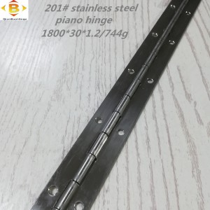 Tamaño estándar Bisagra larga 201#72 ‘’*1.2 Bisagra de piano de acero inoxidable Gabinete de hilera continua Bisagra de piano
