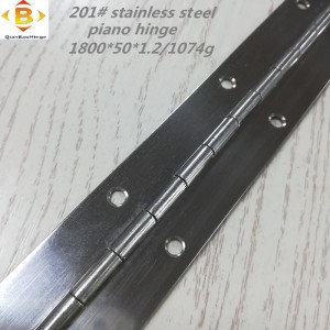 Tamaño estándar Bisagra larga 201#72 ‘’**2 bisagra de piano de acero inoxidable gabinete de hilera continua bisagra de piano