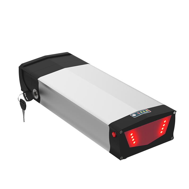 Venta caliente Rack trasero Litio de litio Batería BMS recargable 18650 Batería 36V 48V 52V 10AH 20AH para bicicleta eléctrica