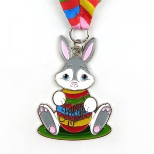 Diseño para Medallas de Metal de huevo de Easter Bunny&Pascua