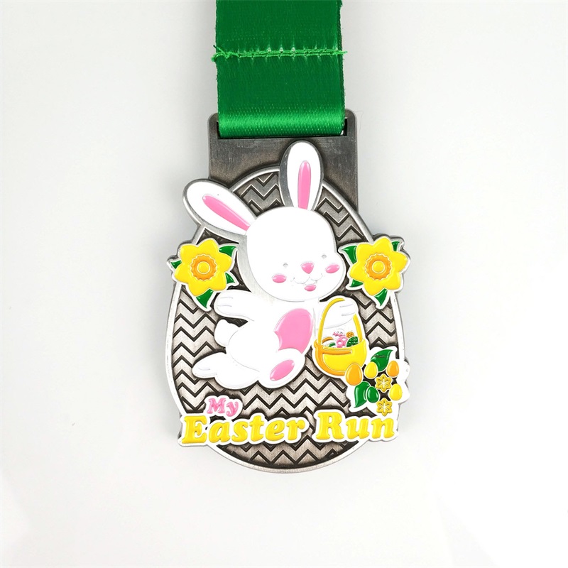 Diseño para Medallas de Metal de huevo de Easter Bunny&Pascua